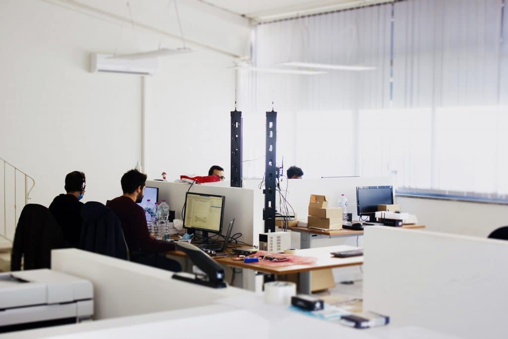 Photograph of the office in Alpha Si HQ.
